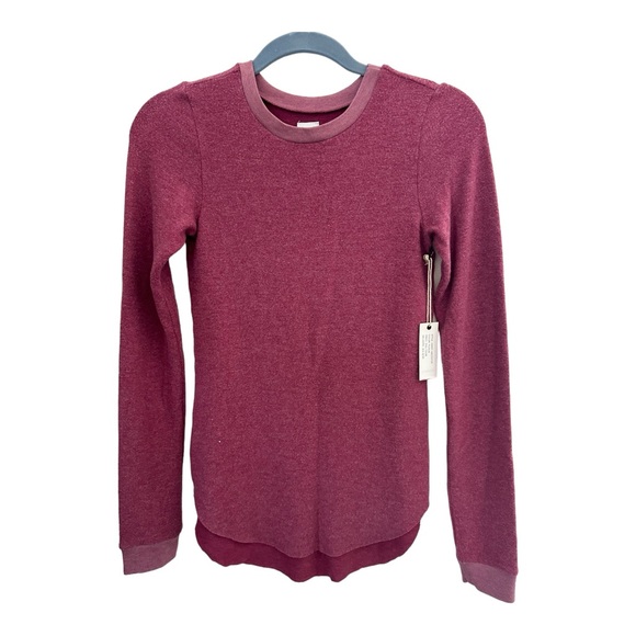 NSF Tops - NSF Women's Fleece Long Sleeve Slim Fit Tee Fuscia Size S